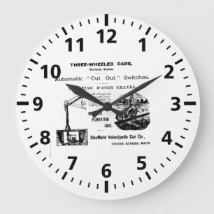  Three-wheeled cars           Large Clock