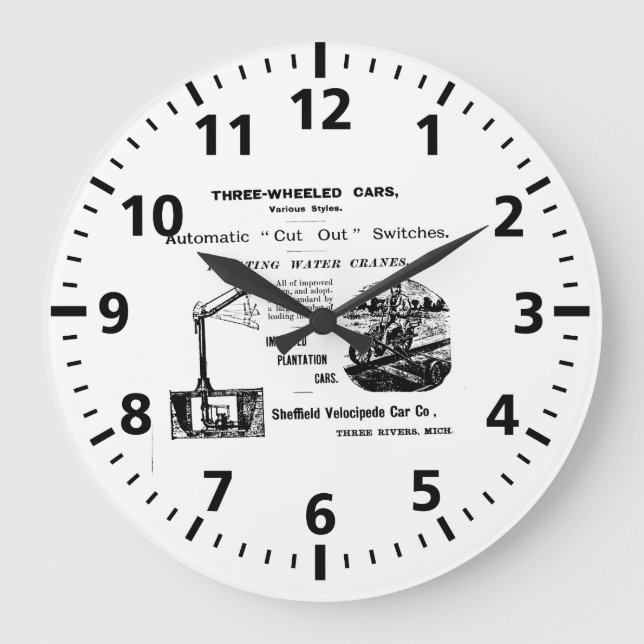  Three-wheeled cars           Large Clock (Front)