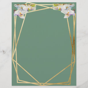 Three white arums Letterhead