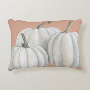 Three White Pumpkins Decorative Cushion