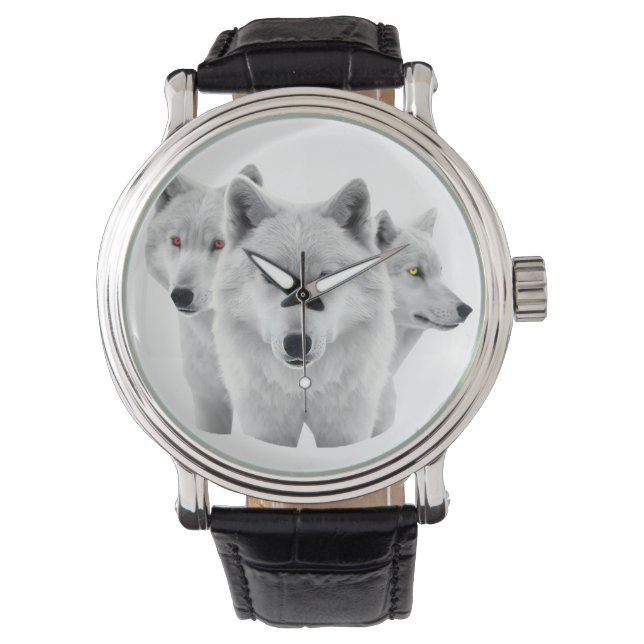 Three White Wolves Watch (Front)