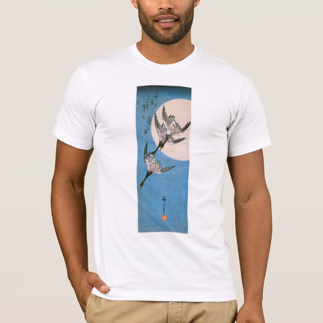Three Wild Geese Flying Downward T-Shirt (Front)