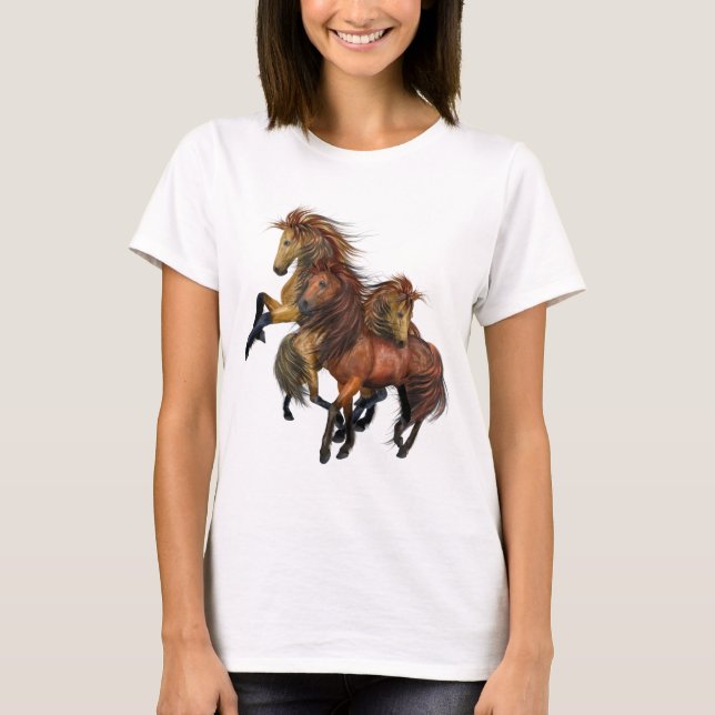 Three Wild Stallions T-Shirt (Front)