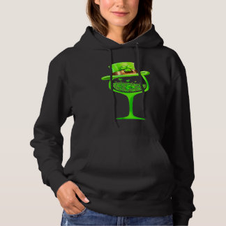 Three Wine Glasses C Irish Shamrock St Patrick Day Hoodie