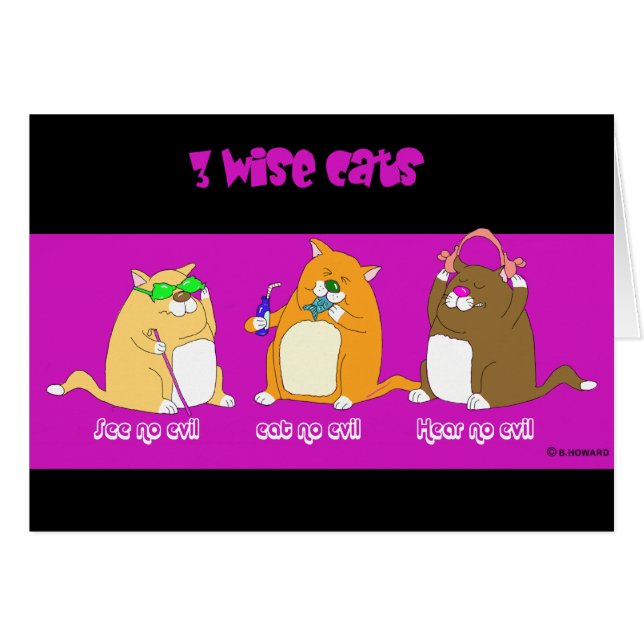 three wise cats (Front Horizontal)