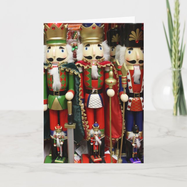 Three Wise Crackers - ChristmasNutcracker Soldiers Holiday Card (Front)