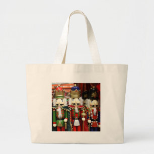 Three Wise Crackers - Nutcracker Soldiers Large Tote Bag