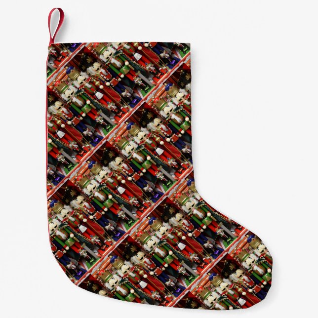 Three Wise Crackers - Nutcracker Soldiers Small Christmas Stocking (Front)