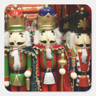 Three Wise Crackers - Nutcracker Soldiers Square Sticker