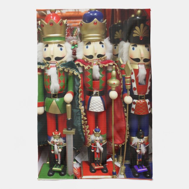 Three Wise Crackers - Nutcracker Soldiers Tea Towel (Vertical)