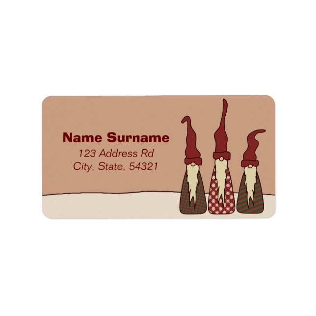 Three Wise Elves, address labels (Front)