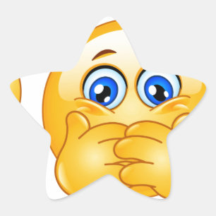 three wise emojis star sticker