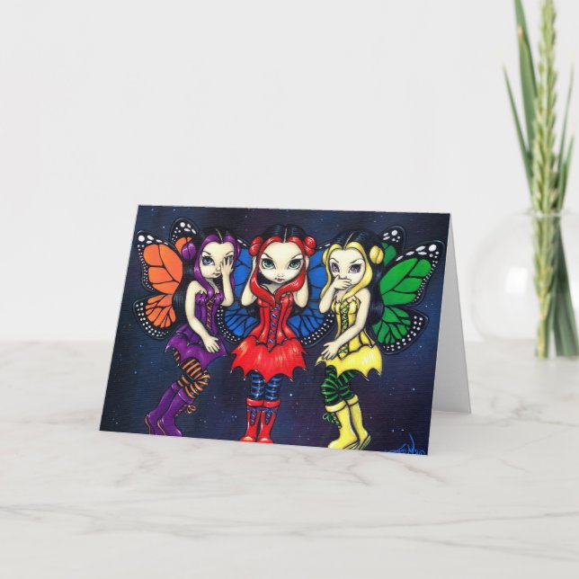 "Three Wise Faeries" Greeting Card (Front)