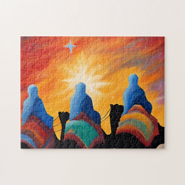 Three Wise Men Abstract Holy Night Christmas  Jigsaw Puzzle (Horizontal)