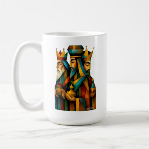 Three Wise Men Abstract Nativity Art Coffee Mug