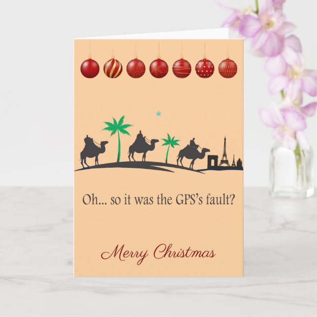 Three wise men at Christmas Card (Orchid)