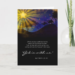 Three Wise Men Bible Verse Christmas Card