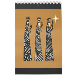 Three Wise Men Black & White Christmas Nativity Calendar