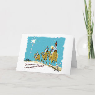 Three Wise Men Cartoon Holiday Card