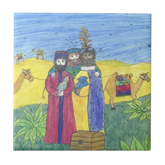 Three wise men ceramic tile (Front)