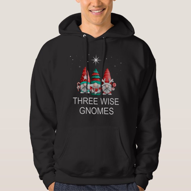 Three Wise Men Christmas Gnomes Hoodie (Front)