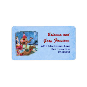 Three Wise Men Christmas Label