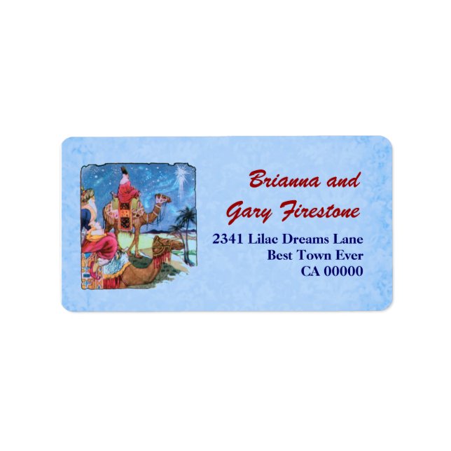Three Wise Men Christmas Label (Front)