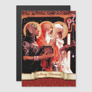 Three Wise Men. Christmas Magnetic Card
