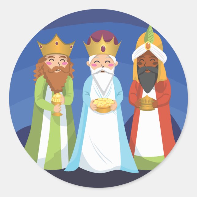 Three Wise Men Classic Round Sticker (Front)