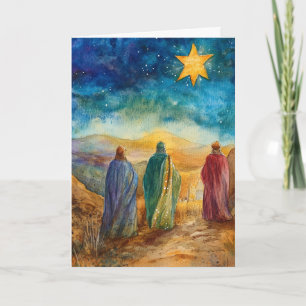 Three Wise Men Follow Star Card