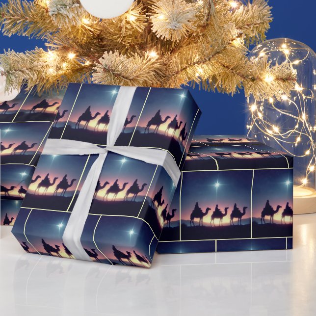 Three Wise Men Following a Star Wrapping Paper (Holidays)