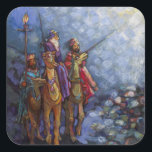 Three Wise Men Following Star Stickers<br><div class="desc">Decorate your cards and gifts with these little stickers featuring my artwork of the Three Wise Men following the star to Bethlehem.</div>