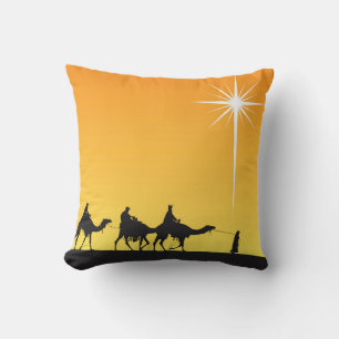 Three Wise Men Following the Star Cushion