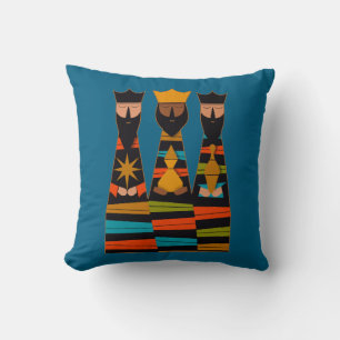 Three Wise Men Modern Mid-Century Cushion
