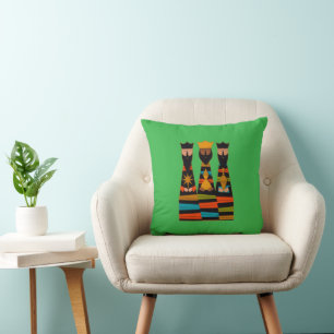 Three Wise Men Modern Mid-Century Cushion