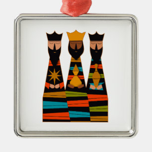 Three Wise Men Modern Mid-Century Metal Ornament