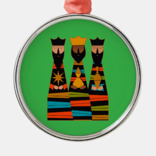 Three Wise Men Modern Mid-Century Metal Ornament