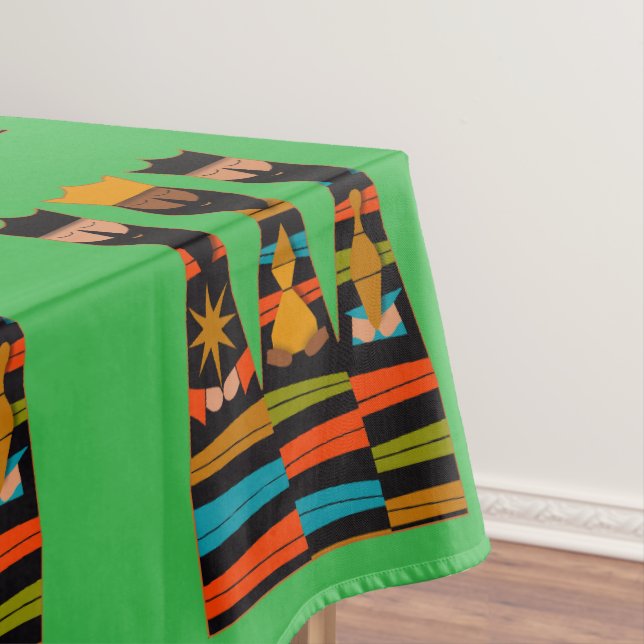 Three Wise Men Modern Mid-Century Tablecloth (In Situ)