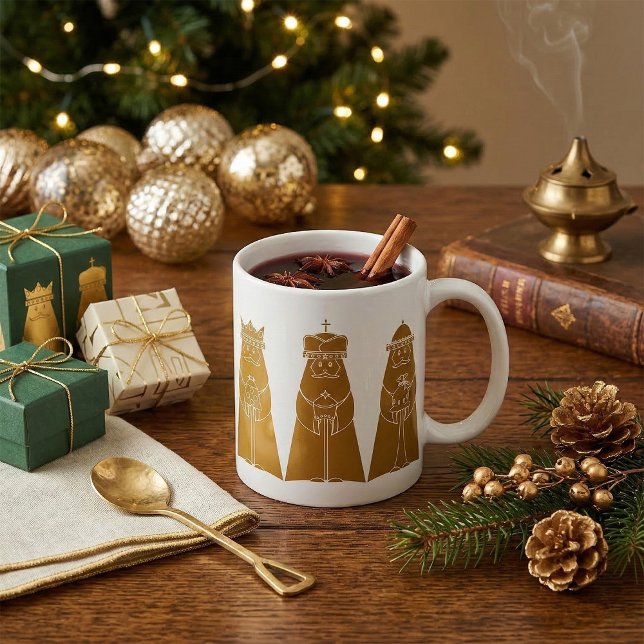 Three Wise Men Modern Nativity Kings Coffee Mug (Creator Uploaded)
