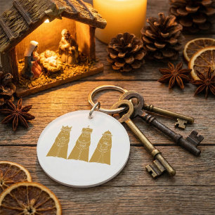Three Wise Men Modern Nativity Kings Key Ring
