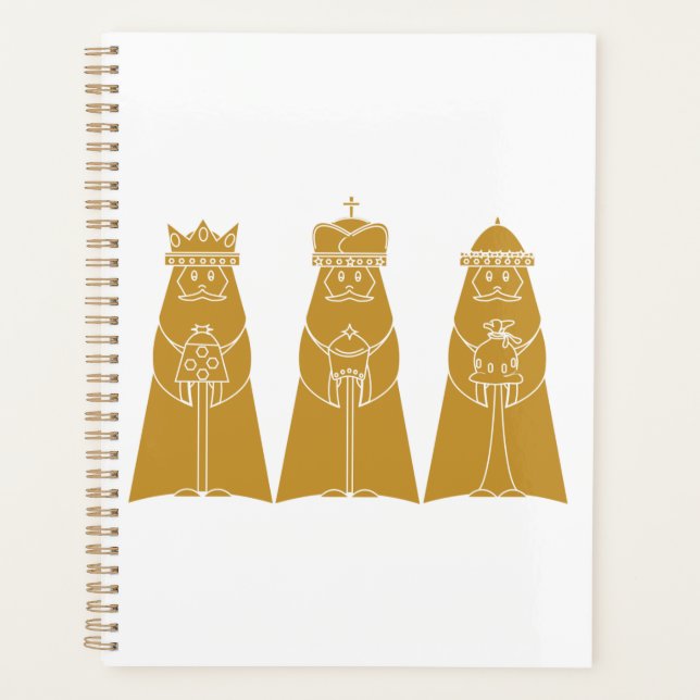 Three Wise Men Modern Nativity Kings Planner (Front)