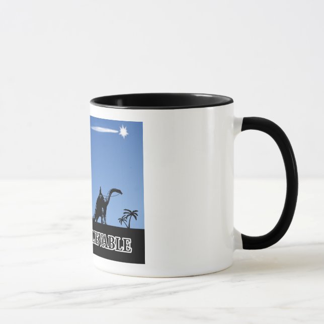 Three wise men on dinosaurs mug (Right)