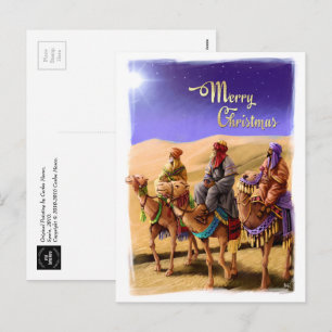 Three Wise Men Painting Christmas Postcards