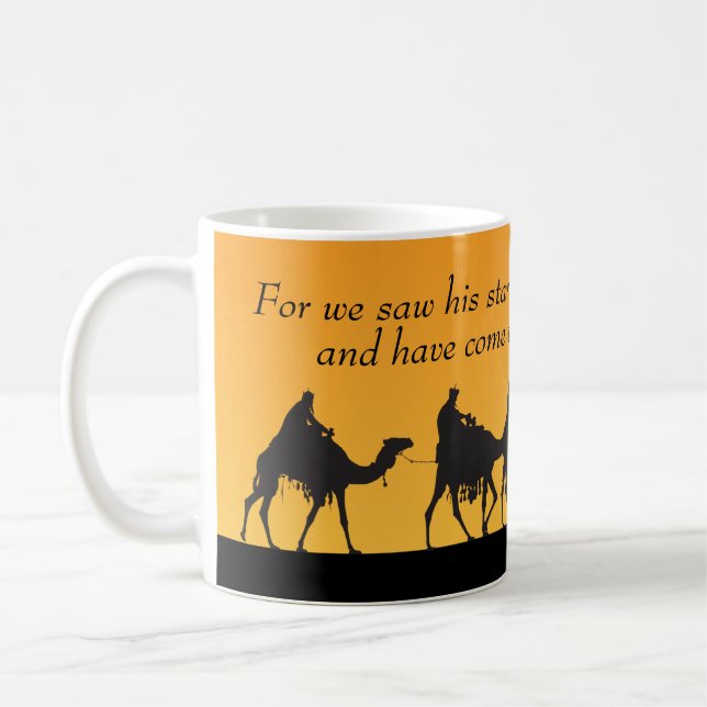 Three Wise Men Religious Christmas Coffee Mug (Left)