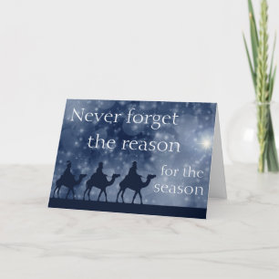 Three Wise Men, Shining Star Christmas Greeting Holiday Card