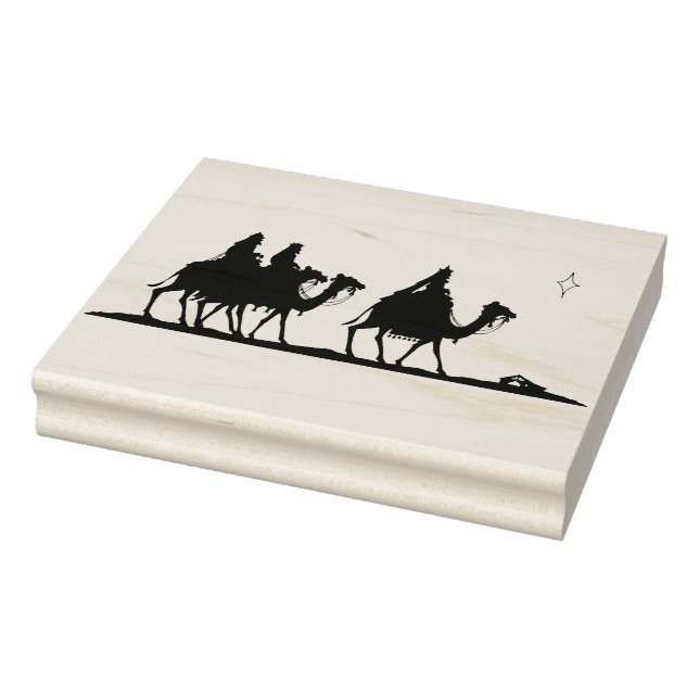 Three wise men silhouette pattern art stamp (Stamp)