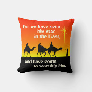 Three Wise Men Star of Bethlehem Christmas Accent  Cushion