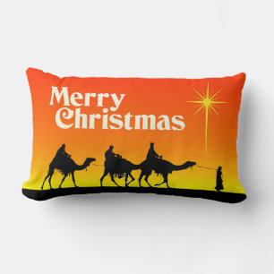Three Wise Men Star of Bethlehem Christmas Accent  Lumbar Cushion