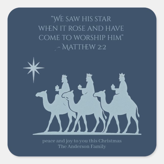 Three Wise Men Sticker – Following the Star (Front)