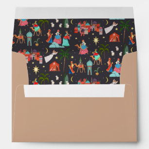 Three Wise men Three Kings Christmas pattern lined Envelope